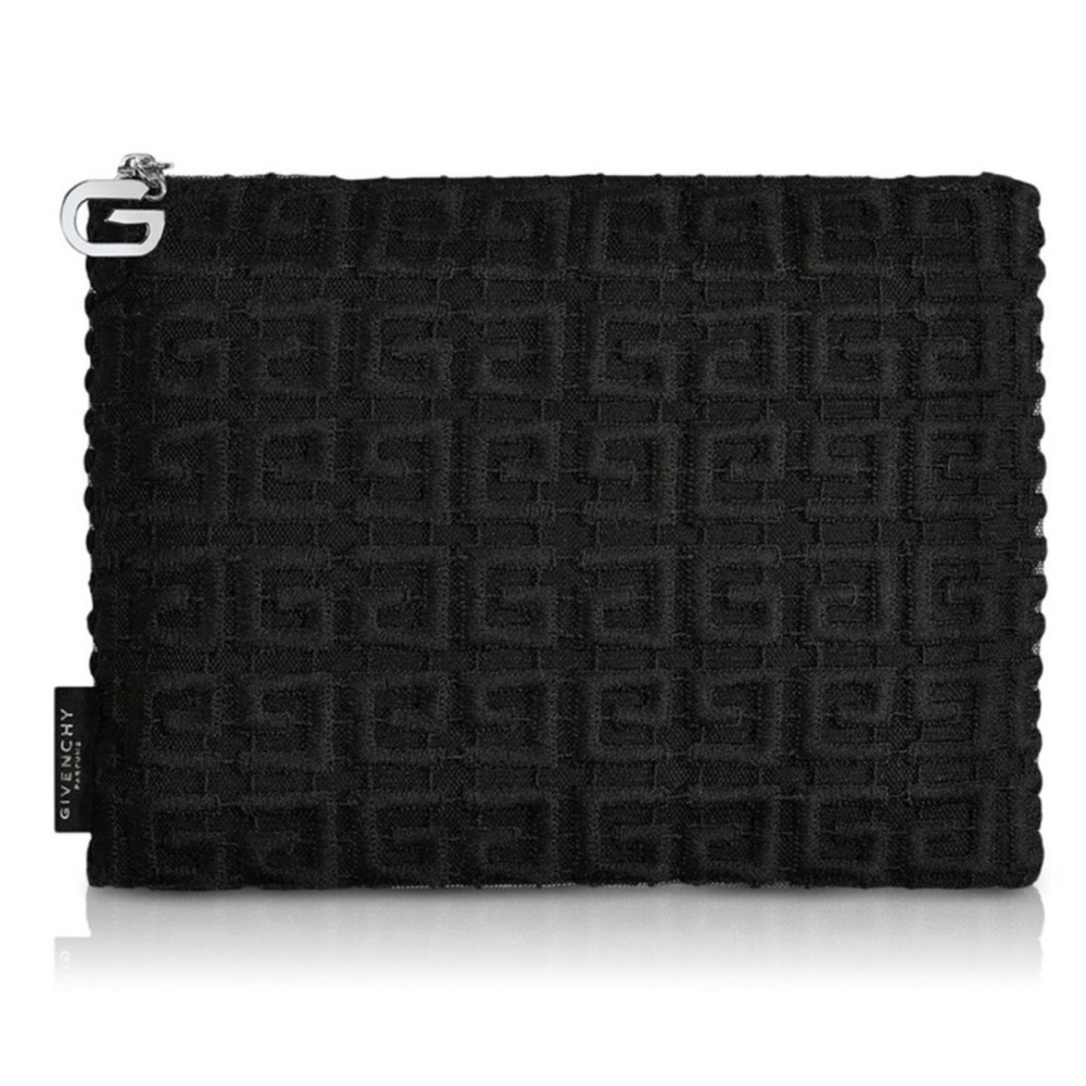 Givenchy CLUTCH Makeup POUCH Crochet NIB including travel size lipstick